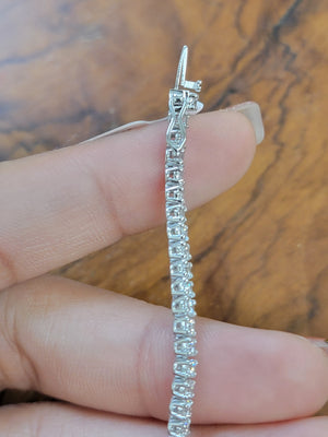 3.65 CT Lab 7.25 inches Tennis Bracelet