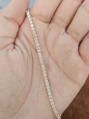 3.32 ct Lab 7 inches Yellow Tennis Bracelet