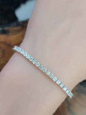 5.73 CT Lab 7.25 inches Tennis Bracelet