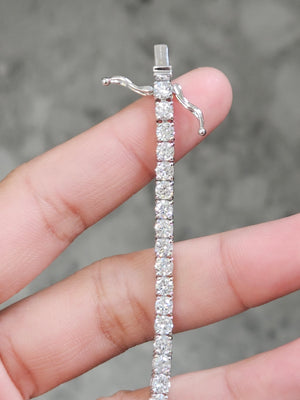 6.6 CT Lab 6.5 Inches Tennis Bracelet