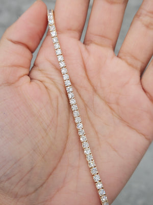 5.72 CT Lab 7 Inches Yellow Tennis Bracelet
