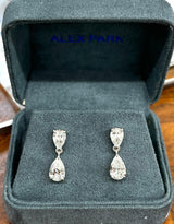 3.15 cttw Lab Pear Diamonds Drop Earrings