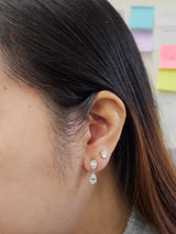 2.5 cttw Lab Pear Diamonds Drop Earrings