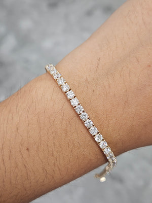6.05 CT Lab 6.5 Inches Yellow Tennis Bracelet