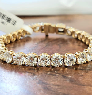 21.34 CT Lab Yellow Tennis Bracelet