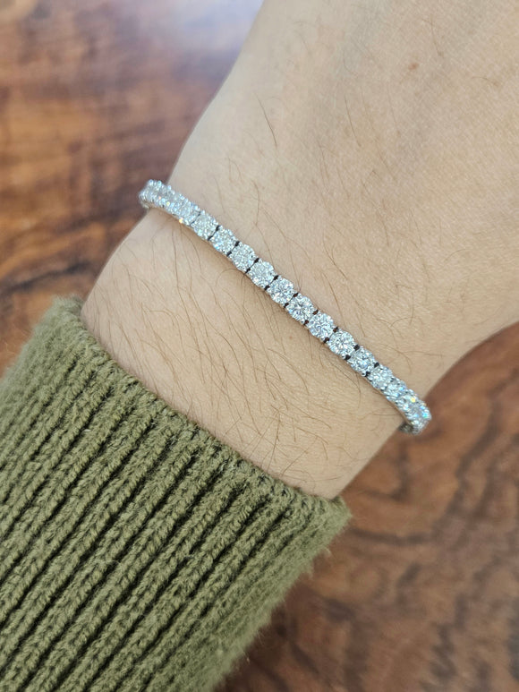 6.80 ct Lab 7 Inches Tennis Bracelet