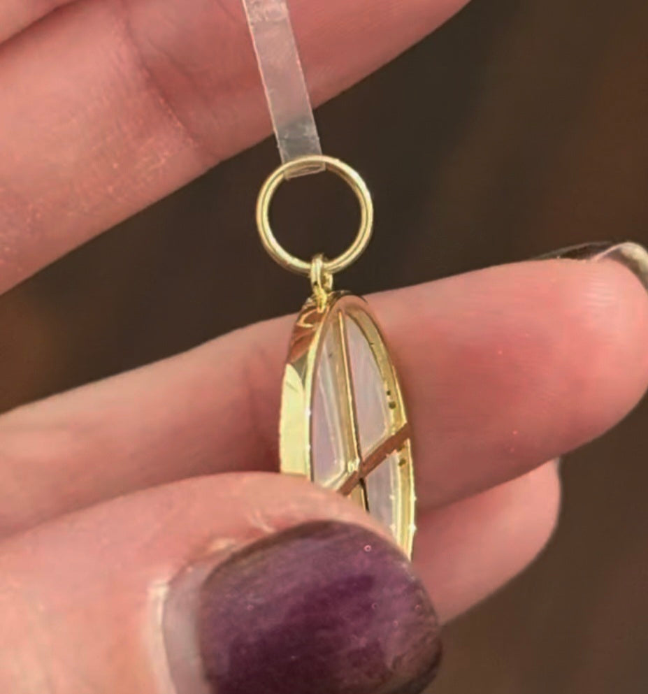 Diamond, Sapphire & Mother of Pearl Pendant