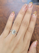 Certified 3.01 CT Emerald Platinum Engagement ring