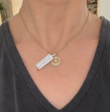 Yellow Gold Diamond & Mother of pearl evil eye pendant