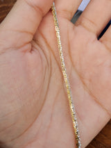 7 ct Low setting 7.15 inches Lab Yellow Gold Tennis Bracelet