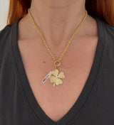 Yellow Gold Diamond Clover Pendant