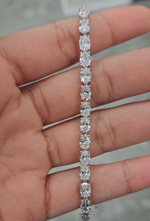 9.76 CT Lab 7 inches Oval Tennis Bracelet