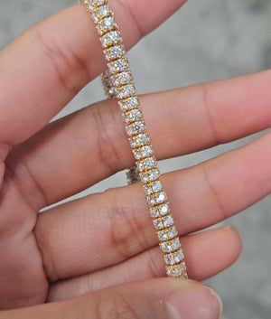 14.06 CT Lab 7 inches Yellow Diamond Bracelet