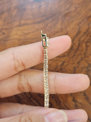 5.72 CT Lab 7 Inches Yellow Tennis Bracelet