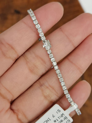 3 ct Lab 7.25 inches Tennis Bracelet