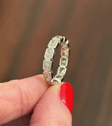 White Gold bezel & E/W set radiant lab diamond ring