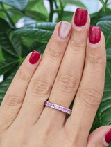 Light Pink Sapphire Ombre White Gold Ring