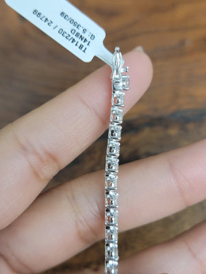 5.35 CT  Lab 6.5 inches 3 Prongs Tennis Bracelet