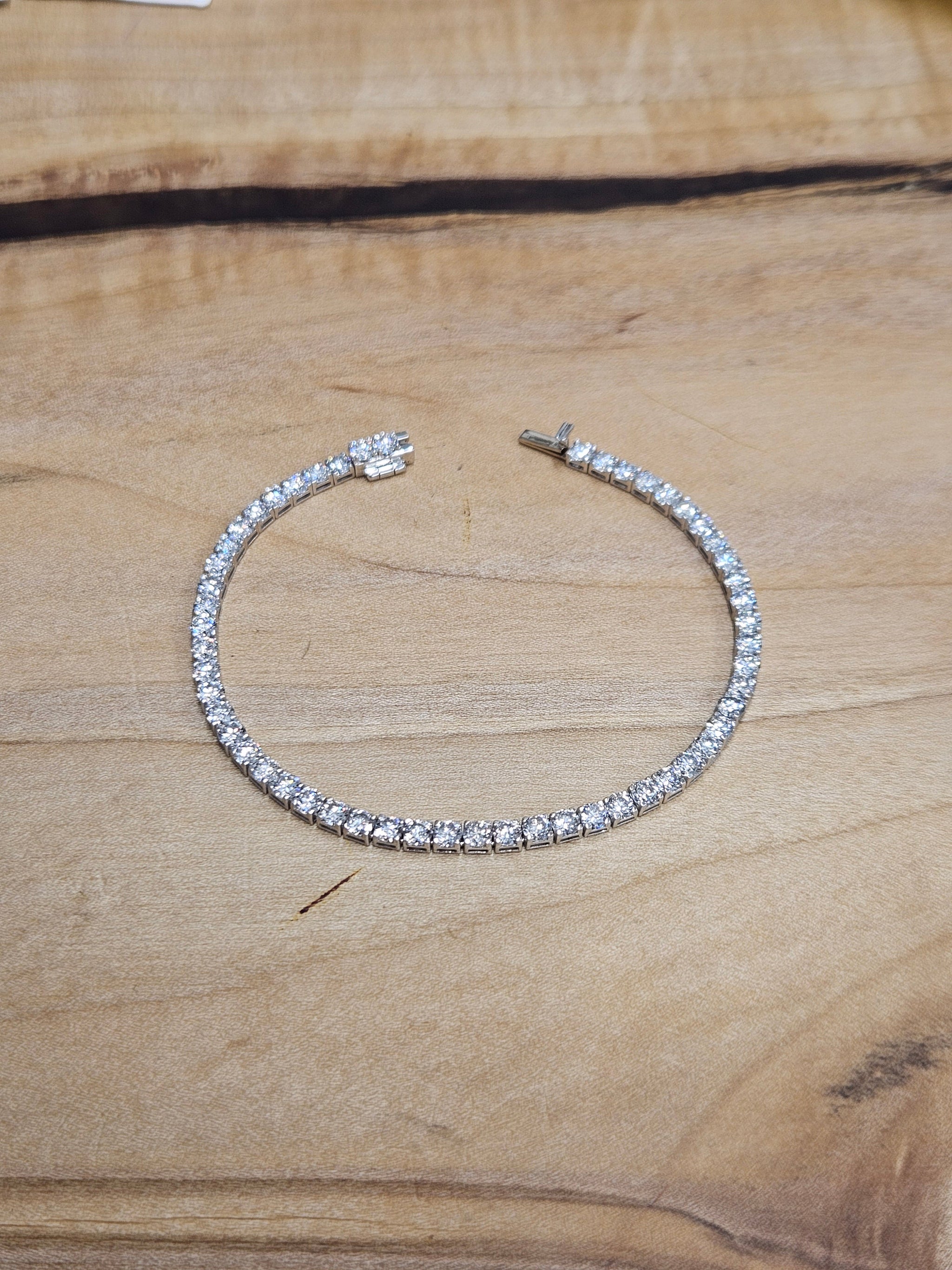 7 ct Low setting Lab Tennis Bracelet