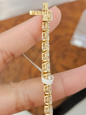 21.34 CT Lab Yellow Tennis Bracelet