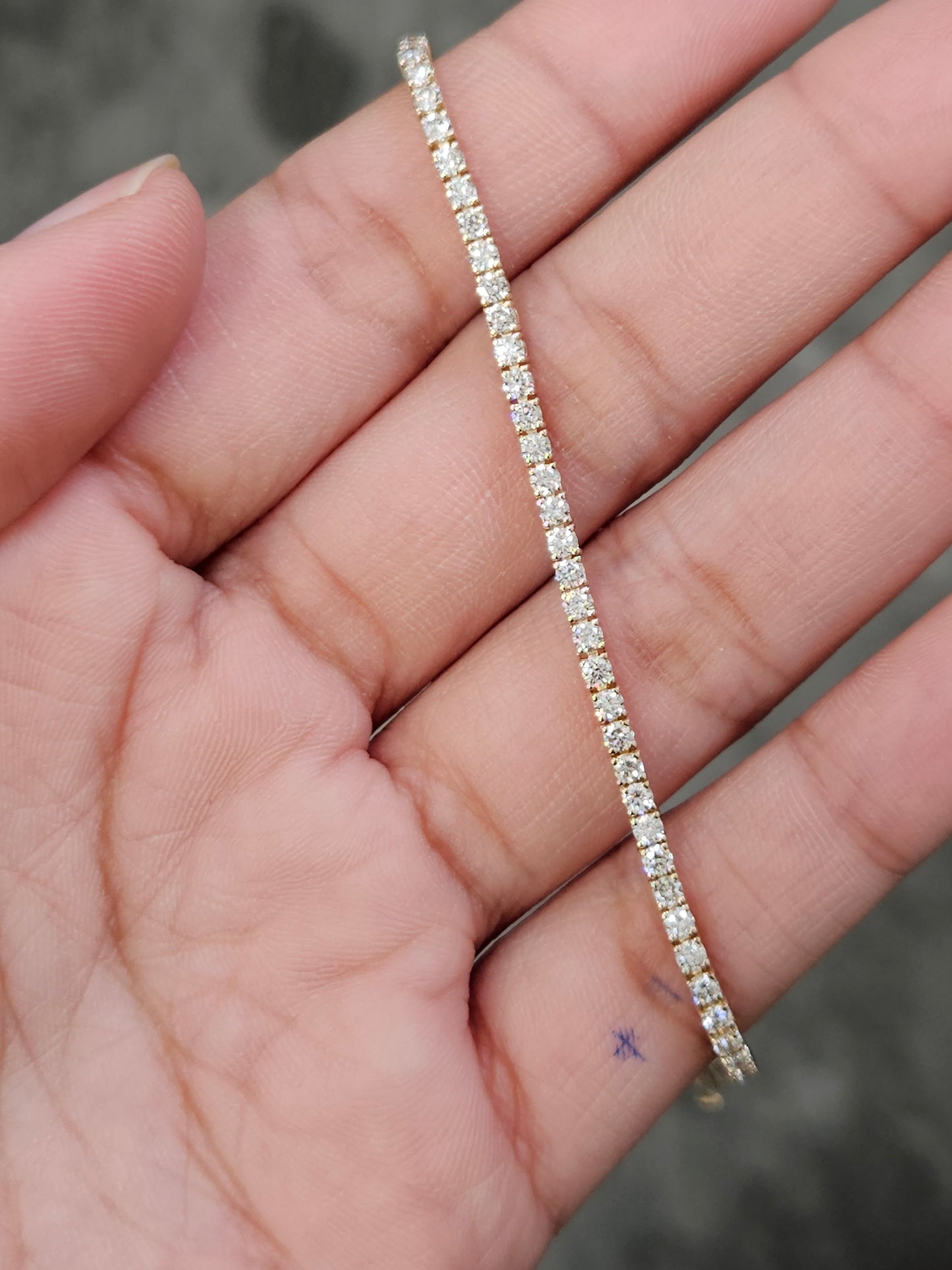 2.57 CT Lab Yellow Tennis Bracelet