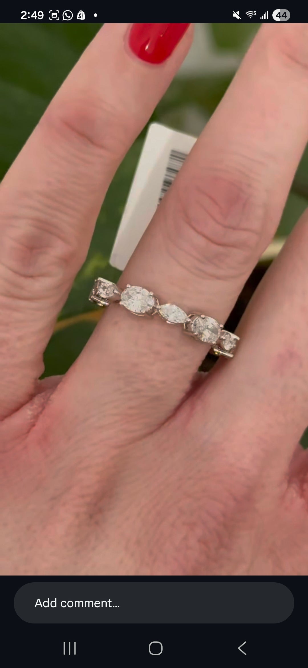 White Gold E/W set 1.98ct oval & marquise lab diamond ring