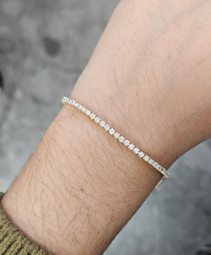 2.57 CT Lab Yellow Tennis Bracelet