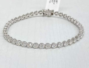 5.76 CT LAB 3 PRONGS TENNIS BRACELET