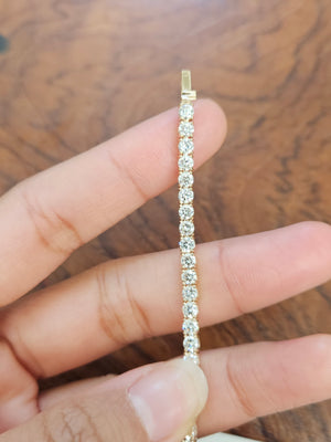 *resize to 6.25 inches * 5.58 CT Lab 7 Inches Yellow Tennis Bracelet