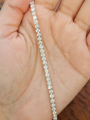 7 CT Lab 7 Inches Yellow Tennis Bracelet