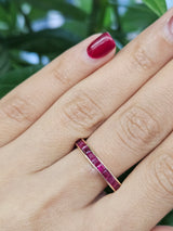 Pink Ruby Natural Diamond Ring Rose Gold