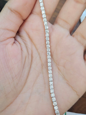 5 CT Lab 7 Inches Yellow Tennis Bracelet
