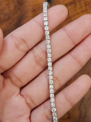 4.35 ct Lab 7 Inches Tennis Bracelet