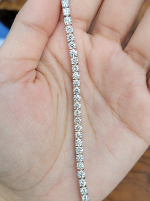 14k 7.87 CT Lab 7 inches Tennis Bracelet