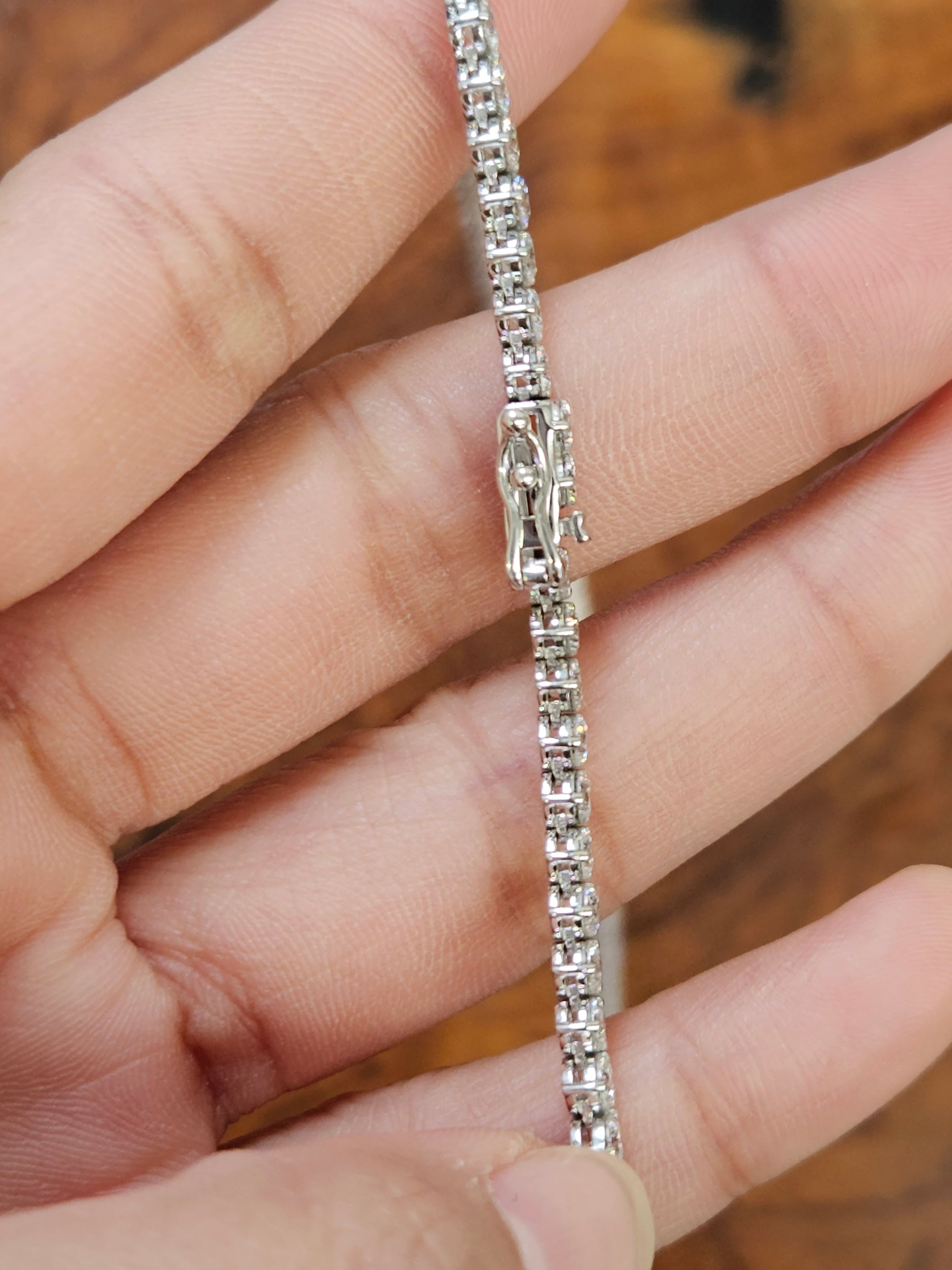 14.5 cttw Lab 17 Inches 3 Prongs Tennis Necklace