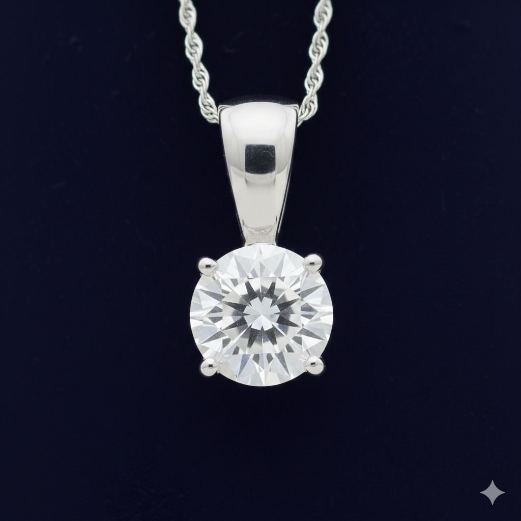 * Marc Poirier * 2.01CT E VVS2 Platinum Slide Pandent with Bail