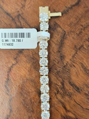21.34 CT Lab Yellow Tennis Bracelet
