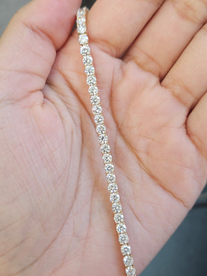 6.34 CT Lab 6 Inches Yellow Tennis Bracelet