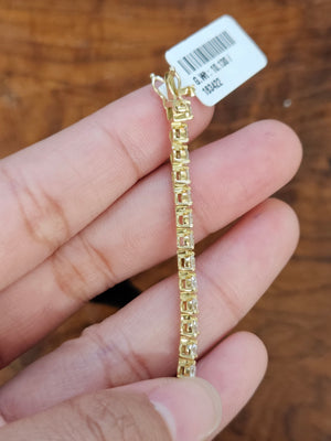 18k 4.94 CT Lab 7 inches Yellow Gold