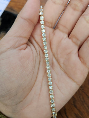 4.80 ct Lab Yellow Bezel Tennis Bracelet