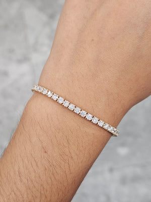 5.72 CT Lab 7 Inches Yellow Tennis Bracelet