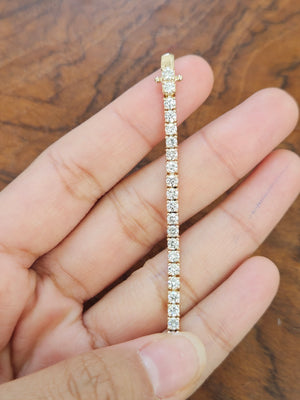 4.15 CT Lab 7 Inches Yellow Tennis Bracelet