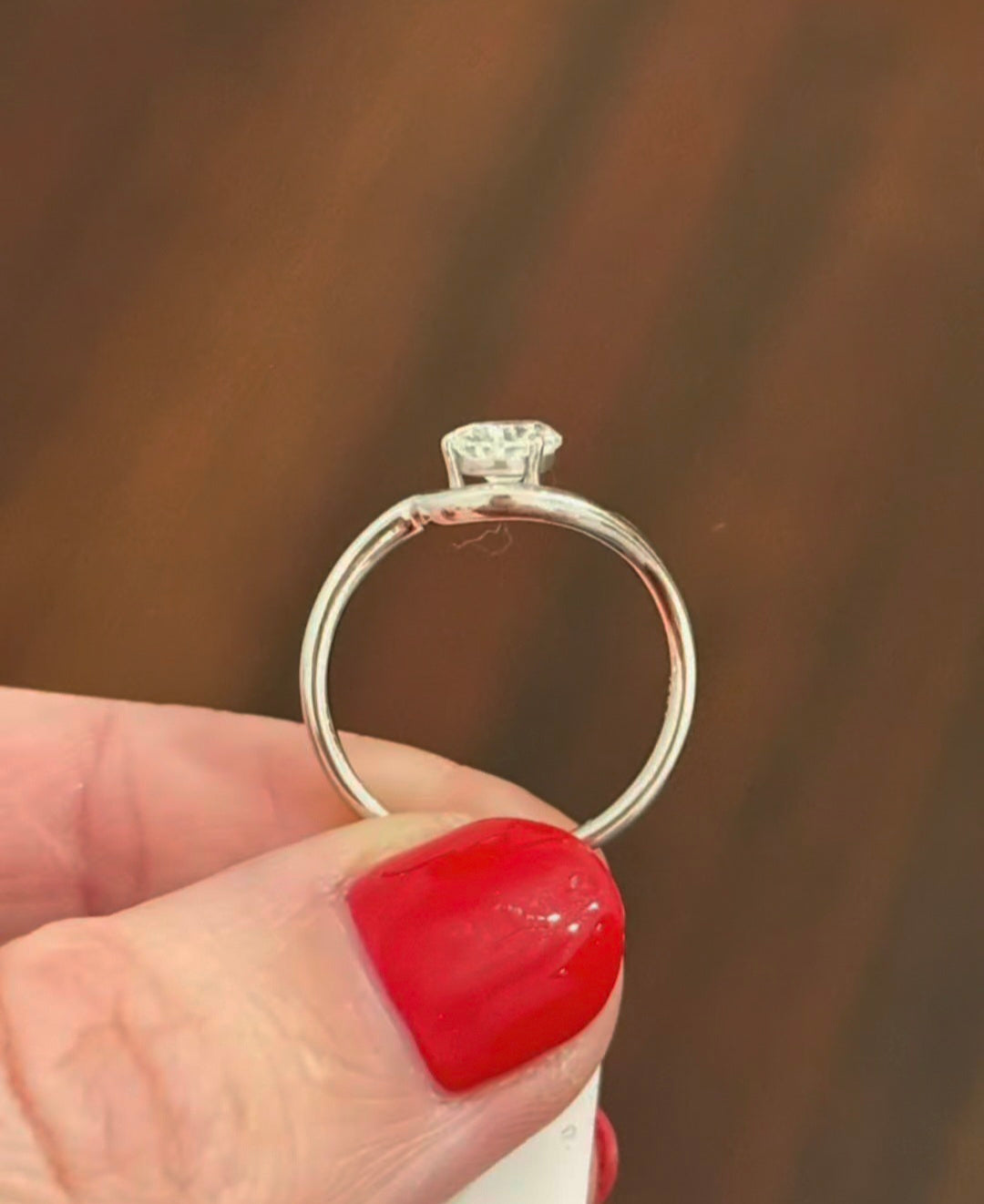 White Gold 1.02ct Pear Shape Lab Diamond Ring