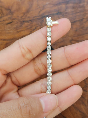7 CT Lab 7 Inches Yellow Tennis Bracelet