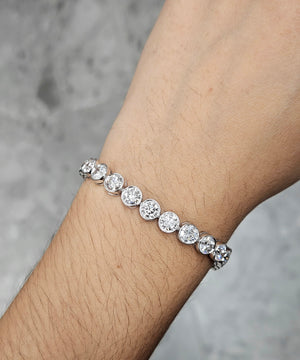 15 CT Lab 7 inches Bezel Tennis Bracelet