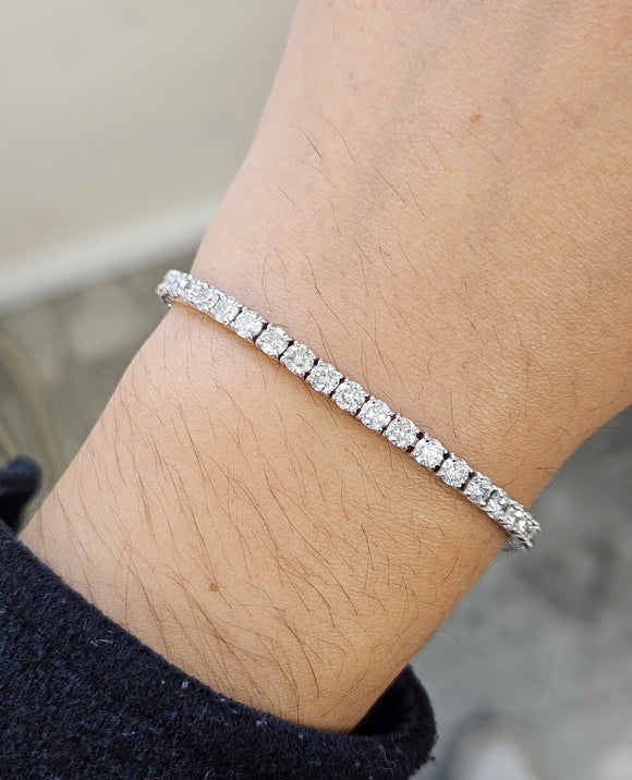 6.76 CT Lab 7 inches Tennis Bracelet