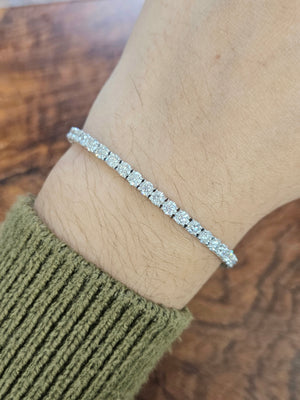 6.80 ct Lab 7 Inches Tennis Bracelet