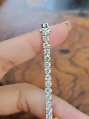 8.19 CT Lab 7.25 inches Tennis Bracelet