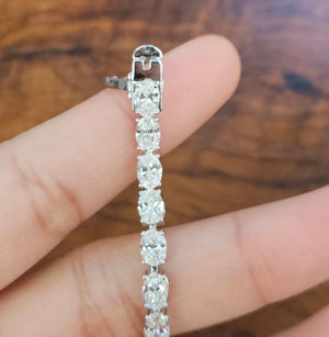 9.76 CT Lab 7 inches Oval Tennis Bracelet