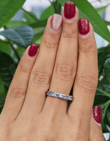 Light Blue Sapphire Ombre White Gold Ring